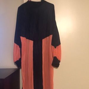 Asos Curve Color Block Plisse Dress